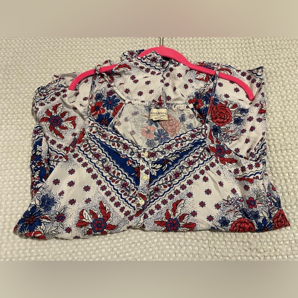 Denim & Supply Ralph Lauren Red and Blue Floral Women's Romper - Picture 1 of 7